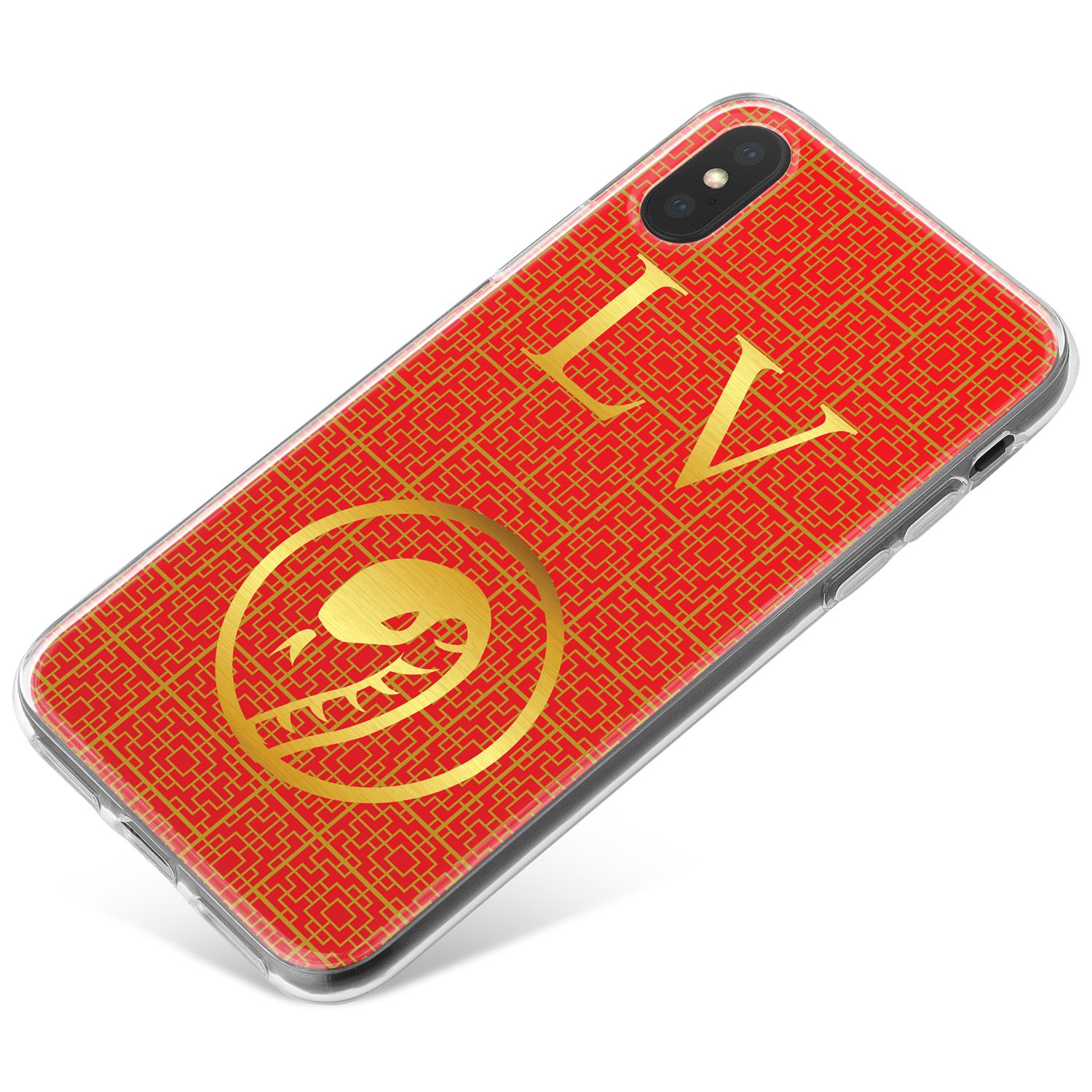 LOUIS VUITTON LV LOGO PATTERN RED iPhone 8 Plus Case Cover